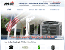 Tablet Screenshot of airstar-hvac.com